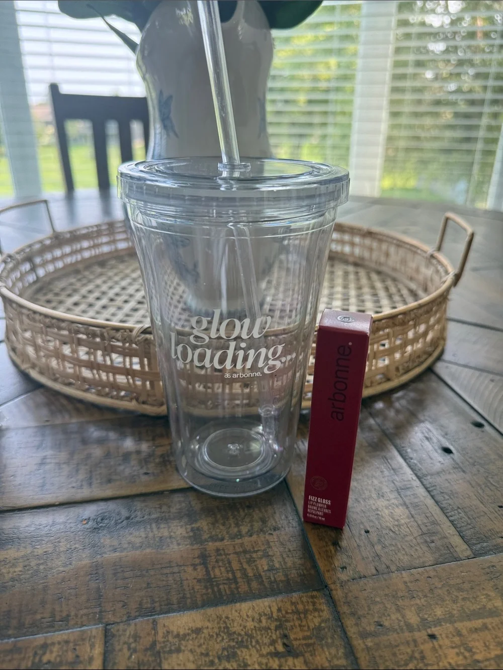 Arbonne Strawberry Fizz Gloss Lip Plumper & Glow Loading Cup